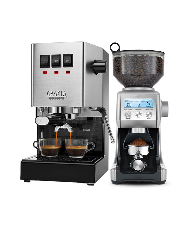 Gaggia Classic Evo Pro Nero Tuono & Sage the Smart Grinder Pro