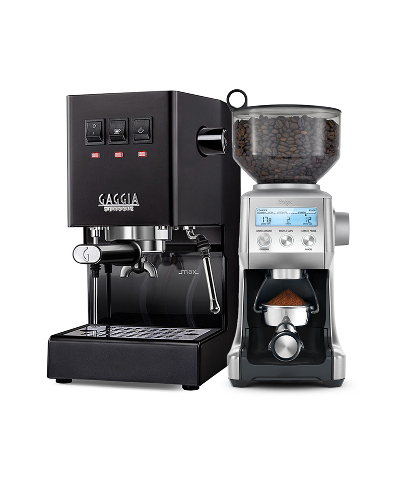 Gaggia Classic Evo Pro Nero Tuono & Sage the Smart Grinder Pro