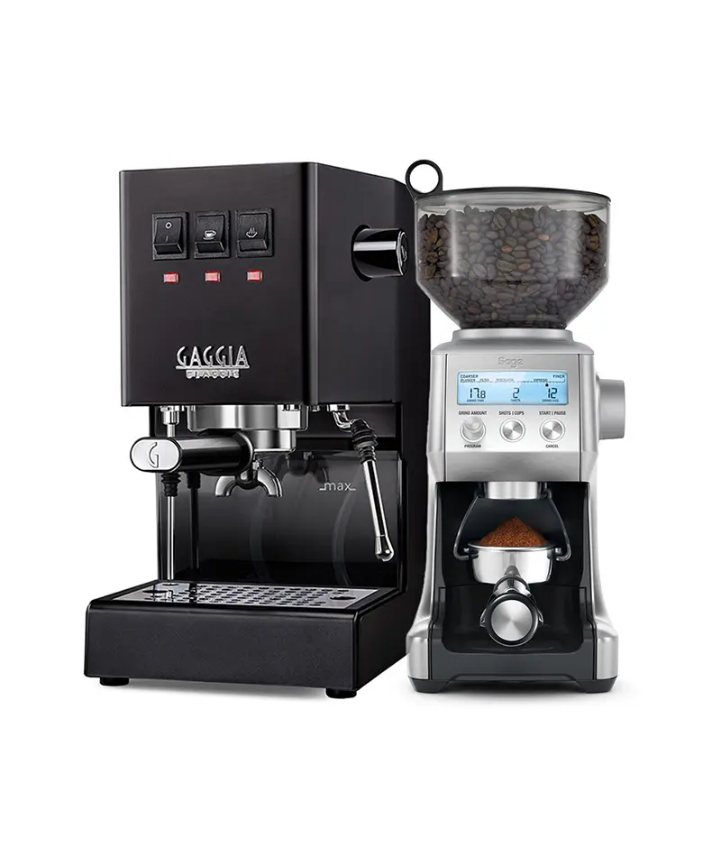 Gaggia Classic Evo Pro Nero Tuono & Sage the Smart Grinder Pro