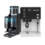 Rancilio-Silvia-V6-E-2020-Black-&-Macinacaffè-Rocky-Black