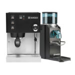 Rancilio-Silvia-V6-E-2020-Black-&-Macinacaffè-Rocky-SD-Black