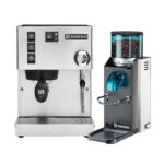 Rancilio-Silvia-V6-E-2020-&-Macinacaffè-Rocky-SD-Inox