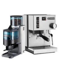 Rancilio-Silvia-V6-E-&-Macinacaffè-Rocky-Inox