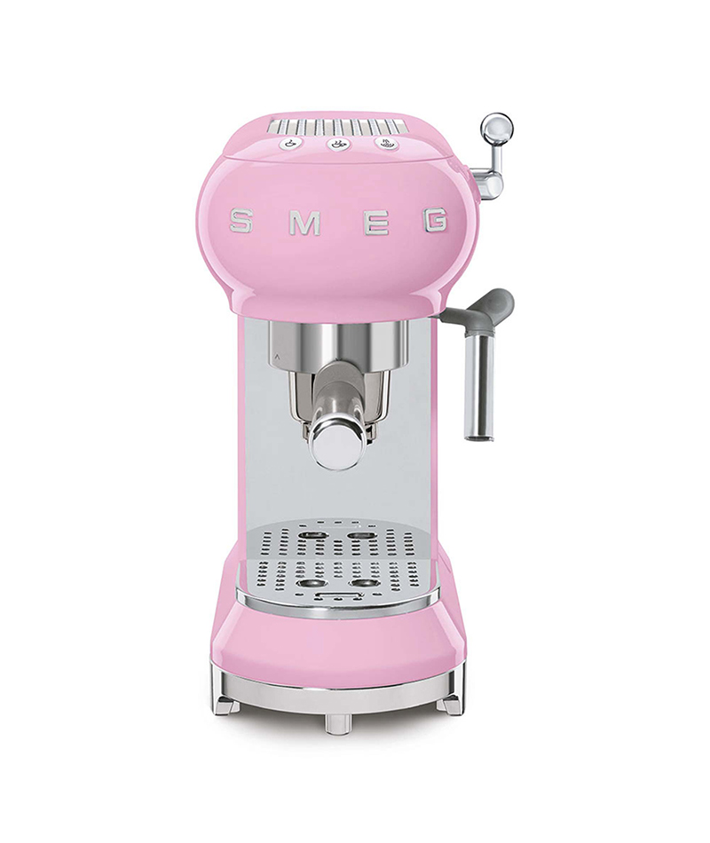 Smeg Macchina da Caffè Espresso manuale 50's Style, rosa lucido – ECF01PKEU