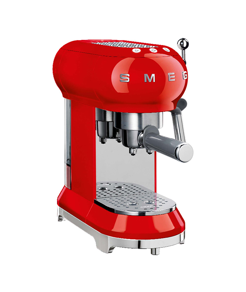 Smeg Macchina da Caffè Espresso manuale 50's Style, rosso lucido