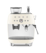 Smeg Macchina da Caffè Espresso Manuale con macinacaffè integrato 50’s Style – Panna LUCIDO – EGF03CREU