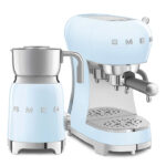 Smeg Macchina da Caffè Espresso & Montalatte 50’s Style azzurro lucido