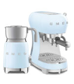 Smeg Macchina da Caffè Espresso & Montalatte 50’s Style azzurro lucido
