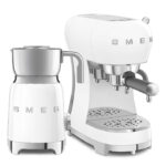 Smeg Macchina da Caffè Espresso & Montalatte 50’s Style bianco lucido
