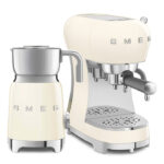 Smeg Macchina da Caffè Espresso & Montalatte 50’s Style panna lucido