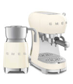 Smeg Macchina da Caffè Espresso & Montalatte 50’s Style panna lucido