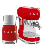 Smeg Macchina da Caffè Espresso & Montalatte 50’s Style rosso lucido